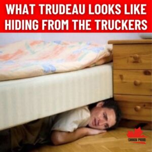 trudeau under bed